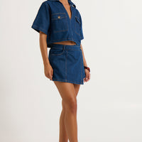 Seona Denim Set Dark Blue