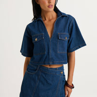 Seona Denim Set Dark Blue