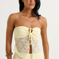 Summer Lace Top Lemon - FINAL SALE