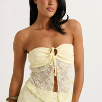Summer Lace Top Lemon - FINAL SALE
