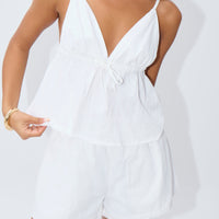 Mandy Crop White