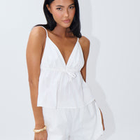 Mandy Crop White