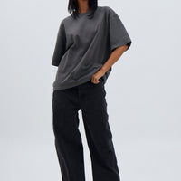 Unisex Emmett Box Tee Charcoal