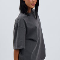 Unisex Emmett Box Tee Charcoal