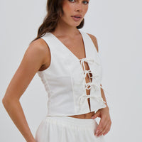 Matilda Tie Top White - FINAL SALE