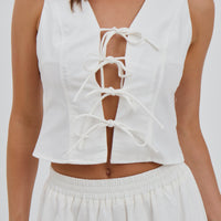 Matilda Tie Top White - FINAL SALE