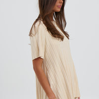 Leighton Ribbed Top Bone