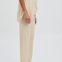 Leighton Ribbed Pant Bone