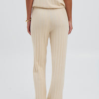 Leighton Ribbed Pant Bone