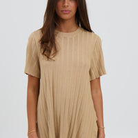 Leighton Ribbed Top Sand