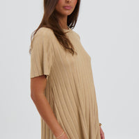 Leighton Ribbed Top Sand
