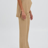 Leighton Ribbed Pant Sand