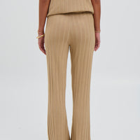 Leighton Ribbed Pant Sand