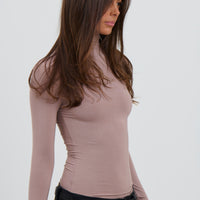 Jazmin Long Sleeve Bodysuit Taupe