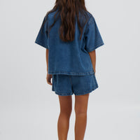 Delaney Denim Set Dark Blue