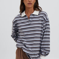 Jodie Rugby Top Blue