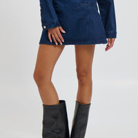 Evelyn Denim Skirt Indigo - FINAL SALE