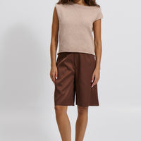 Kaisha Crop Knit Mocha