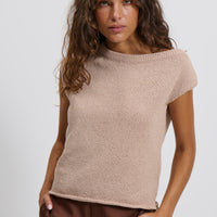 Kaisha Crop Knit Mocha
