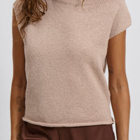 Kaisha Crop Knit Mocha