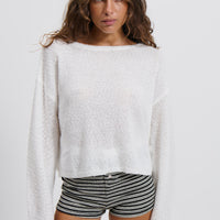 Shaye Long Sleeve Top White
