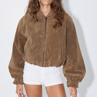 Clara Bomber Brown
