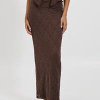 Summer Lace Skirt Chocolate - FINAL SALE