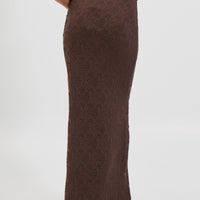Summer Lace Skirt Chocolate - FINAL SALE