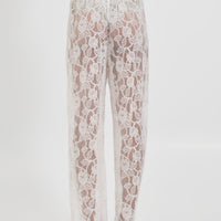 Tamika Lace Pant White