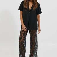 Tamika Lace Pant Black