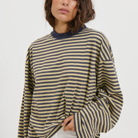 Bloom Long Sleeve Beige Stripe