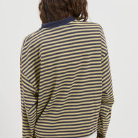 Bloom Long Sleeve Beige Stripe