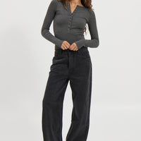 Lara Bodysuit Dark Heather Grey