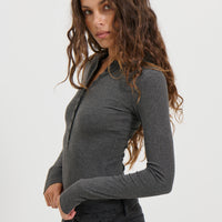 Lara Bodysuit Dark Heather Grey