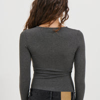 Lara Bodysuit Dark Heather Grey