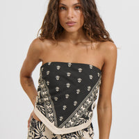 Miranto Scarf Top Milosa Black