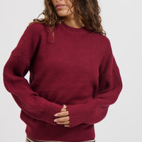 Sherri Knit Jumper Burgundy