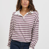 Wynter Rugby Sweater Berry