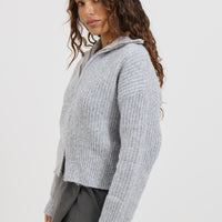 Haze Zip Jumper Stone