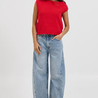 Kaisha Crop Knit Cherry