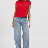 Kaisha Crop Knit Cherry