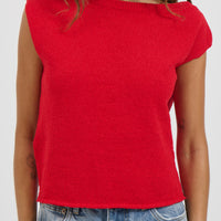 Kaisha Crop Knit Cherry