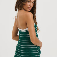 Melody Top Emerald Stripe