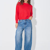 Bianka Crew Neck Sweater Cherry