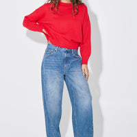 Bianka Crew Neck Sweater Cherry