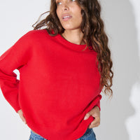 Bianka Crew Neck Sweater Cherry