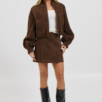 Clara Mini Skirt Chocolate