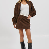 Clara Mini Skirt Chocolate