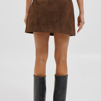 Clara Mini Skirt Chocolate