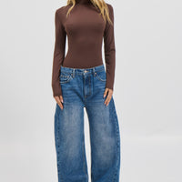 Kai Long Sleeve Bodysuit Chocolate